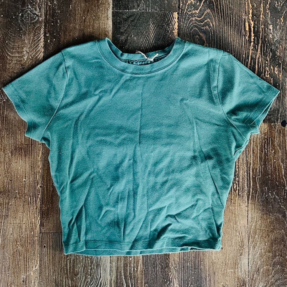 Hollister Teal Baby Tee Crop Top – Size S